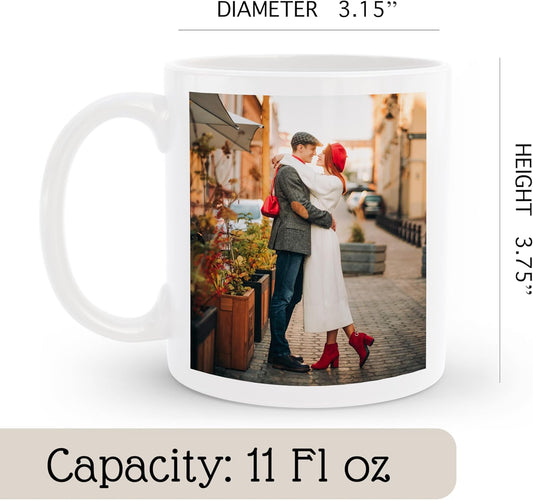 Personalized Coffee Mug | Custom Photo Text and Logo Ceramic Mug | Customized 11 Oz